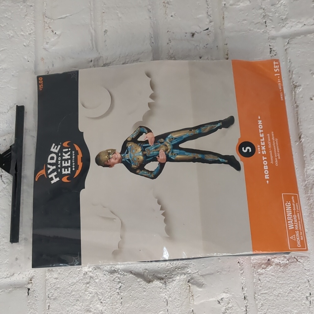 NWT Robot Skeleton Halloween Costume Jumpsuit with Mask - Hyde & EEK!